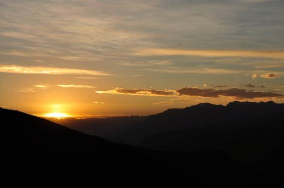 Por-do-sol a mais de 4 mil metros de altura, na região do Canyon Colca, no sul do Peru